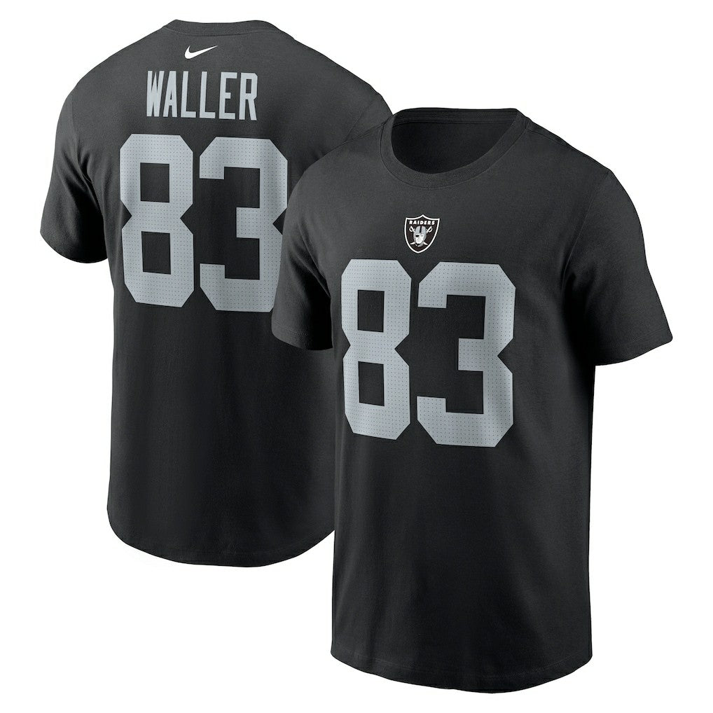 Darren Waller Las Vegas Raiders Player Name & Number T-Shirt Black