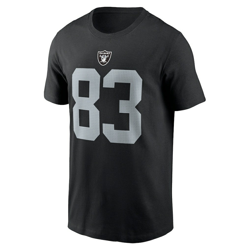 Darren Waller Las Vegas Raiders Player Name & Number T-Shirt Black