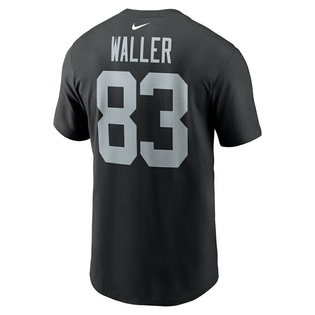 Darren Waller Las Vegas Raiders Player Name & Number T-Shirt Black