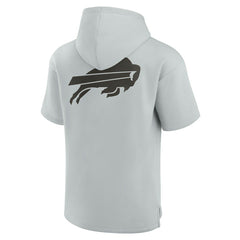 Buffalo Bills Unisex Elements Super Soft Fleece Short Sleeve Pullover Hoodie Gray