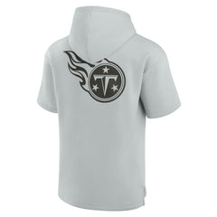 Tennessee Titans Unisex Elements Super Soft Fleece Short Sleeve Pullover Hoodie Gray