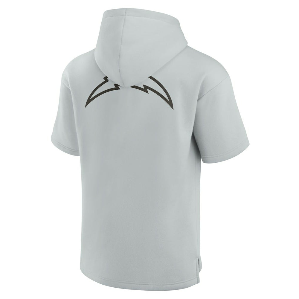Los Angeles Chargers Unisex Elements Super Soft Fleece Short Sleeve Pullover Hoodie Gray
