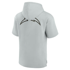 Los Angeles Chargers Unisex Elements Super Soft Fleece Short Sleeve Pullover Hoodie Gray