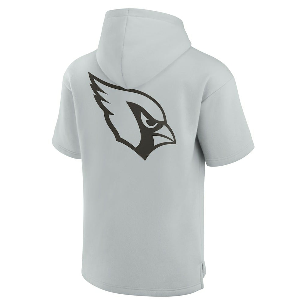 Arizona Cardinals Unisex Elements Super Soft Fleece Short Sleeve Pullover Hoodie Gray