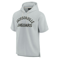 Jacksonville Jaguars Unisex Elements Super Soft Fleece Short Sleeve Pullover Hoodie Gray