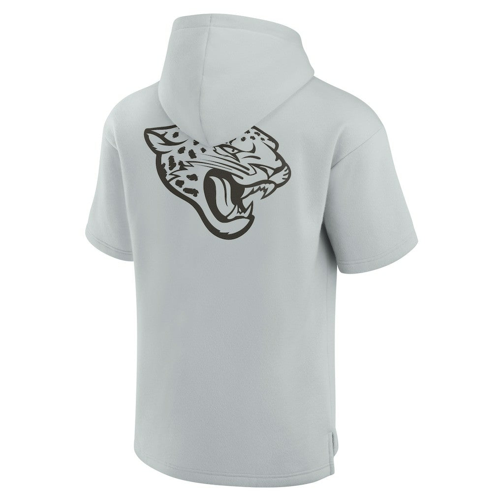 Jacksonville Jaguars Unisex Elements Super Soft Fleece Short Sleeve Pullover Hoodie Gray