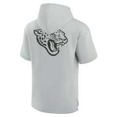 Jacksonville Jaguars Unisex Elements Super Soft Fleece Short Sleeve Pullover Hoodie Gray