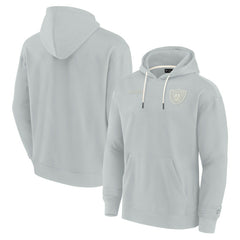 Las Vegas Raiders Unisex Elements Super Soft Fleece Pullover Hoodie Gray