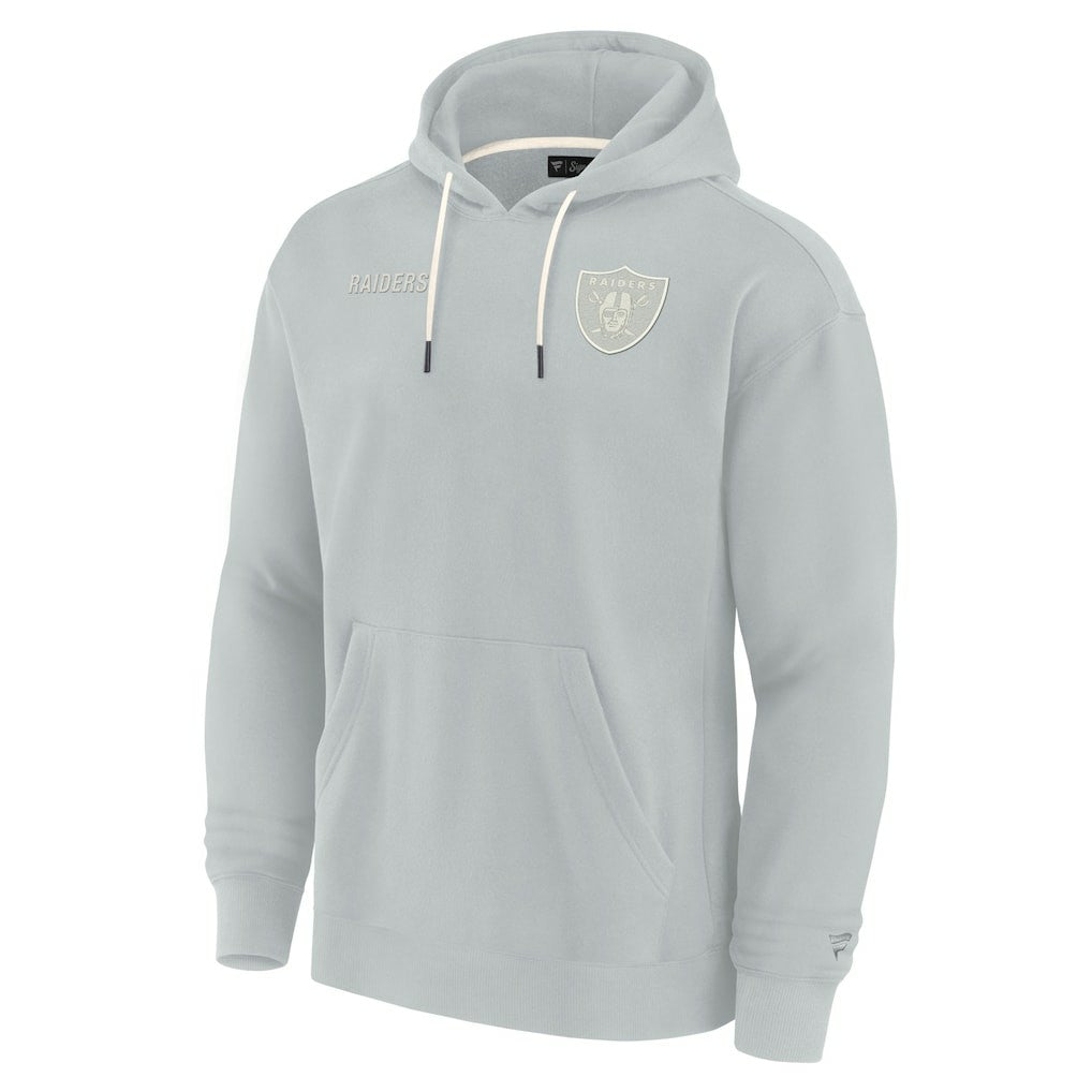 Las Vegas Raiders Unisex Elements Super Soft Fleece Pullover Hoodie Gray