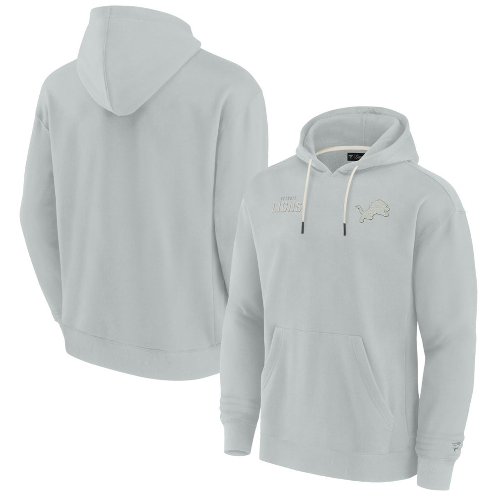 Detroit Lions Unisex Elements Super Soft Fleece Pullover Hoodie Gray
