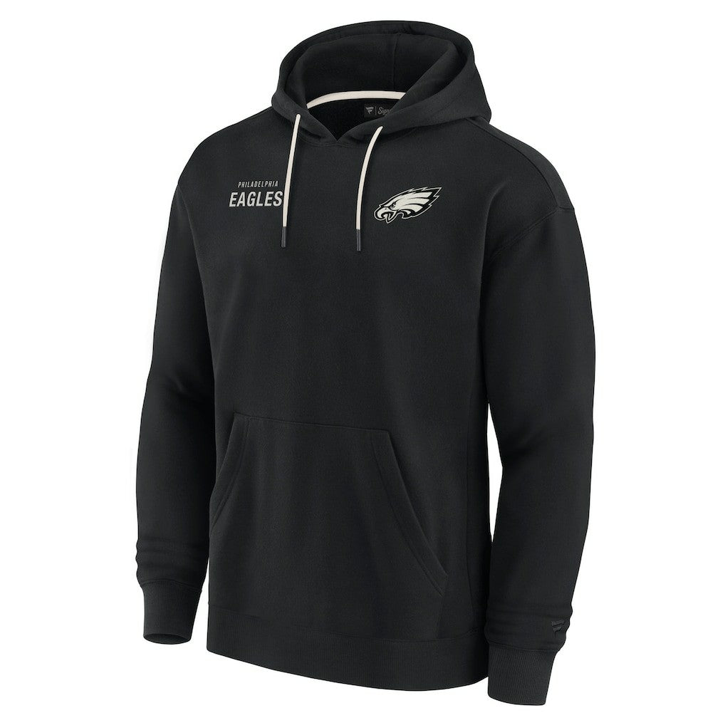 Philadelphia Eagles Unisex Elements Super Soft Fleece Pullover Hoodie Black