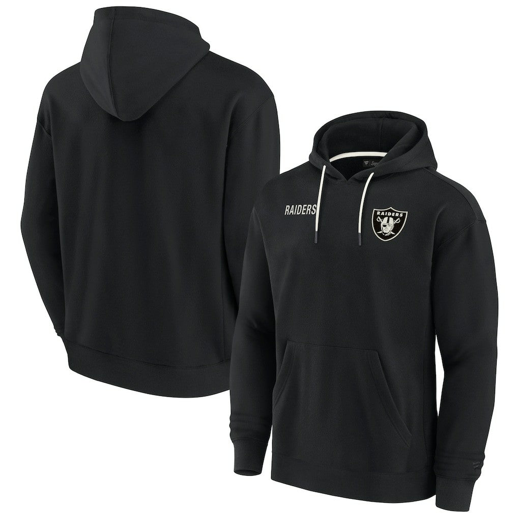 Las Vegas Raiders Unisex Elements Super Soft Fleece Pullover Hoodie Black