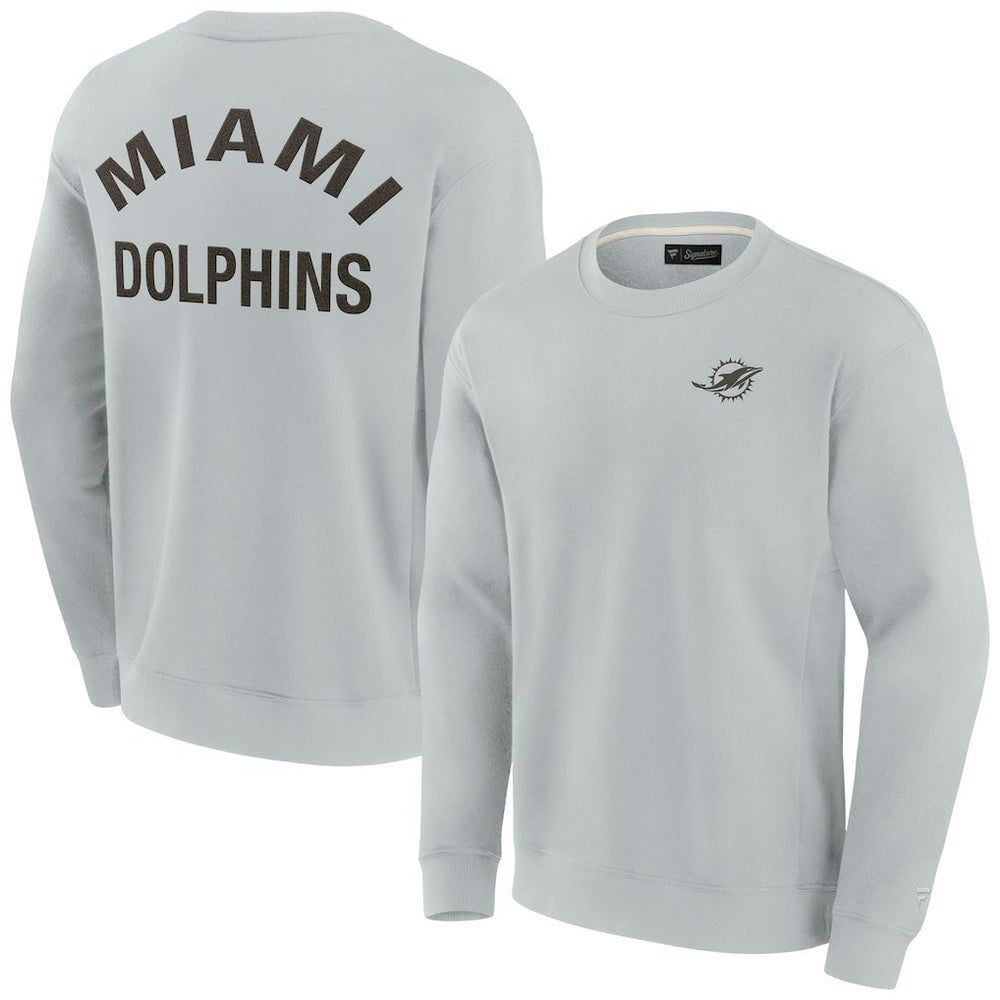 Miami Dolphins Unisex Elements Super Soft Pullover Sweatshirt Gray