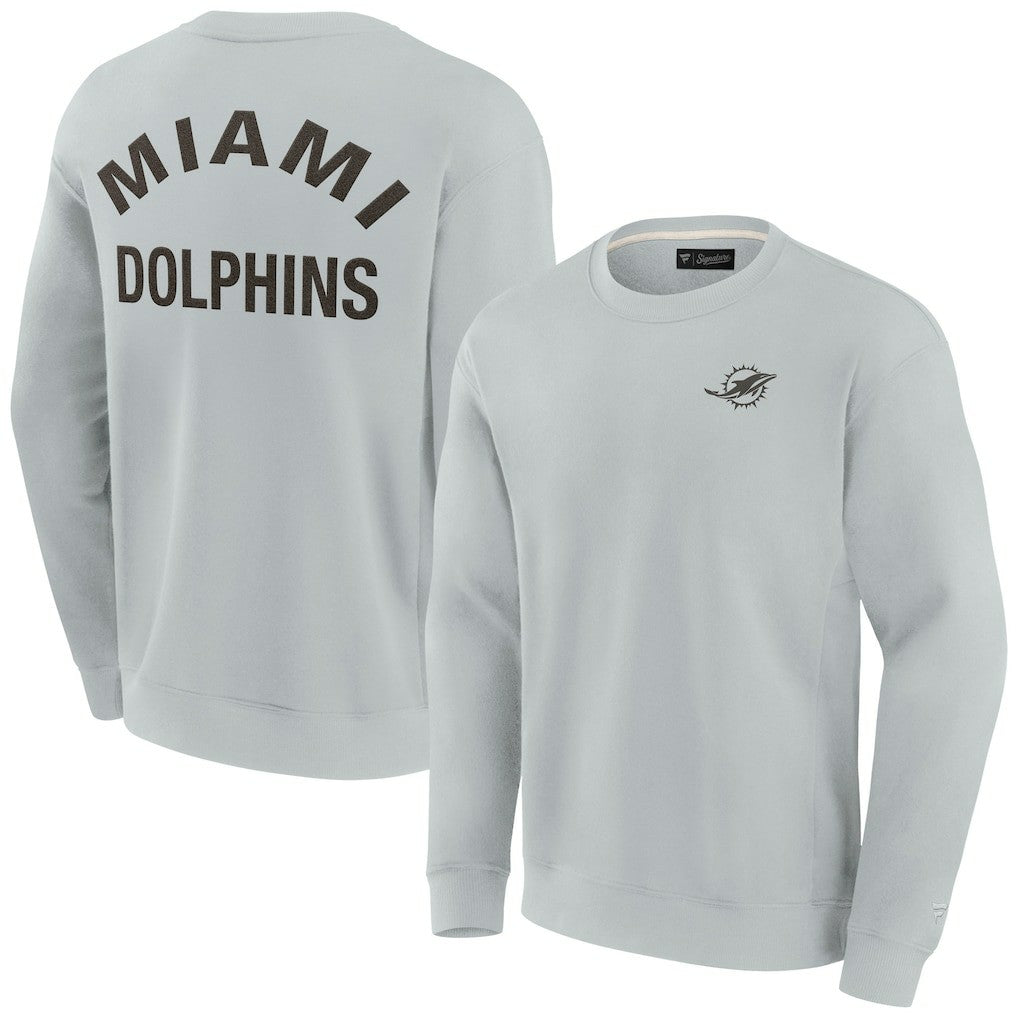 Miami Dolphins Unisex Elements Super Soft Pullover Sweatshirt Gray