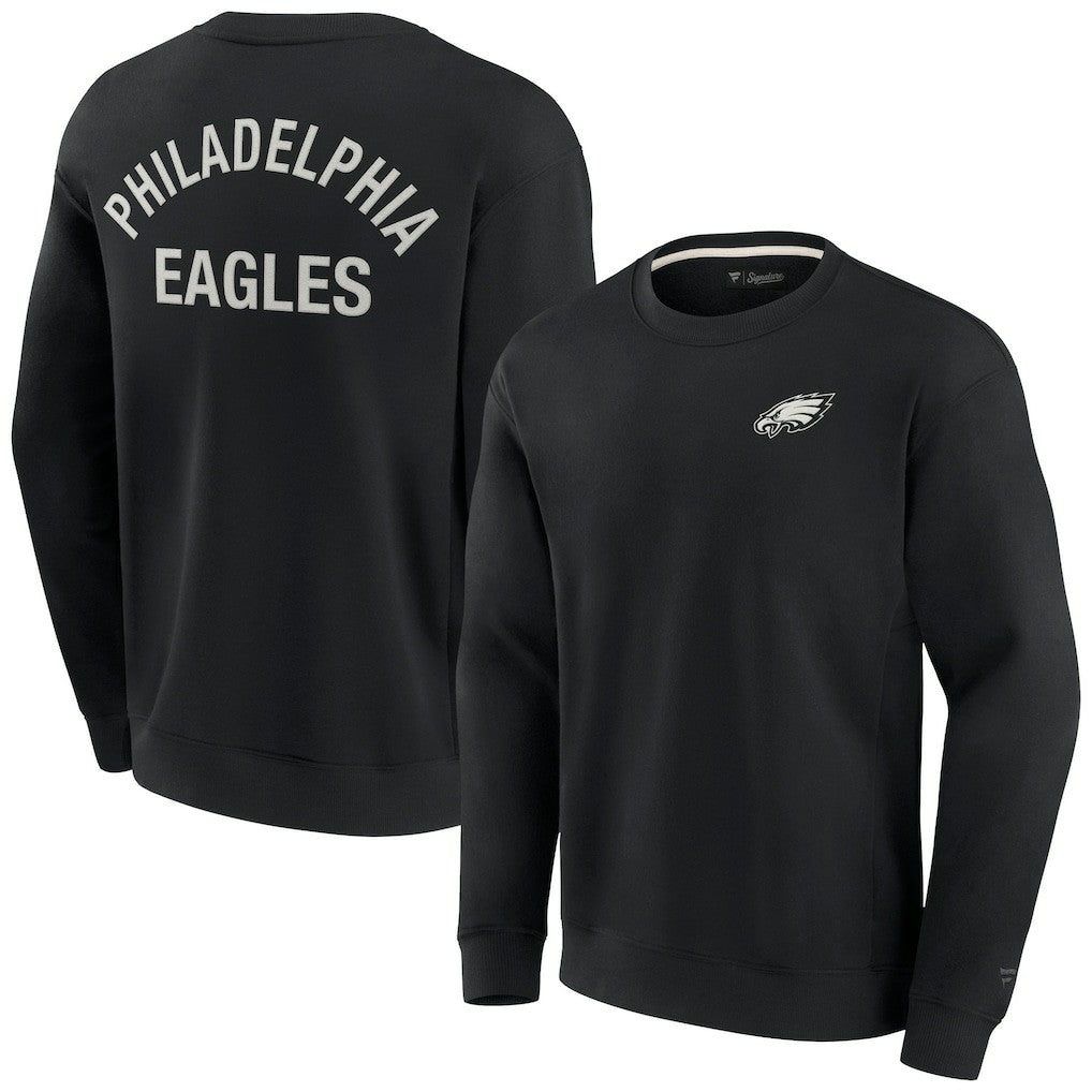 Philadelphia Eagles Unisex Elements Super Soft Pullover Sweatshirt Black