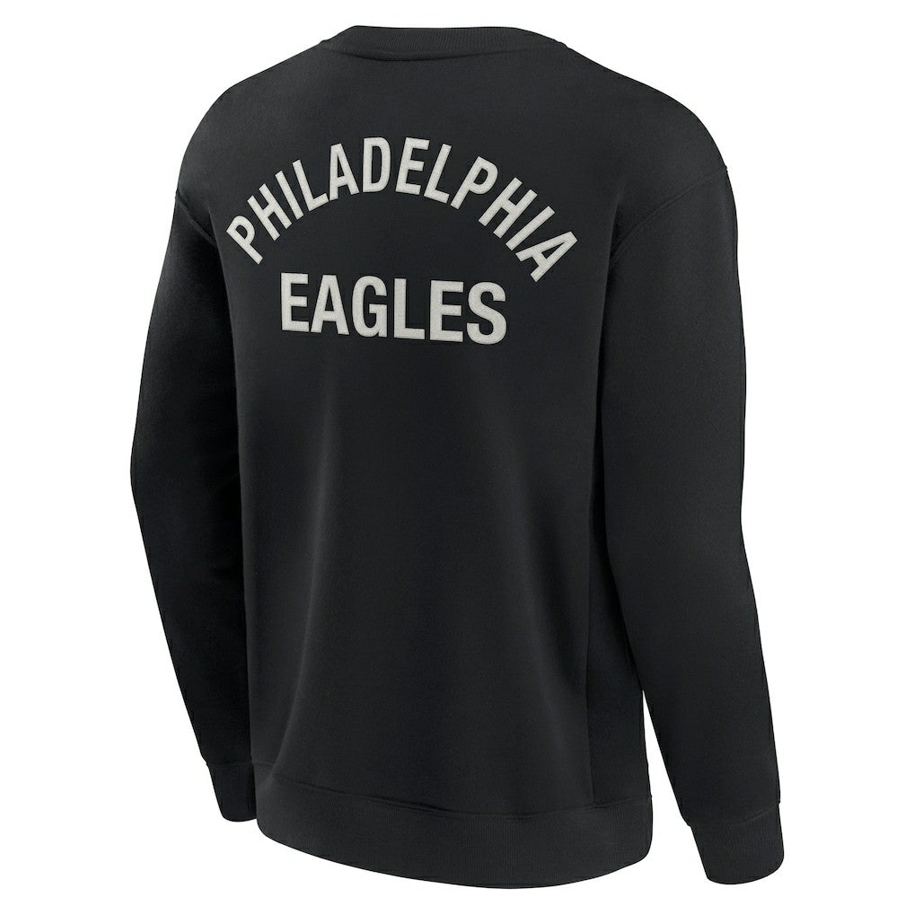 Philadelphia Eagles Unisex Elements Super Soft Pullover Sweatshirt Black