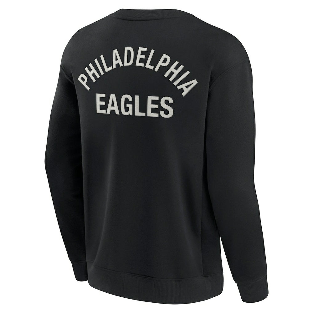 Philadelphia Eagles Unisex Elements Super Soft Pullover Sweatshirt Black