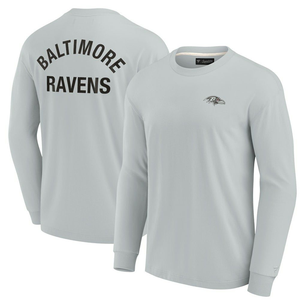 Baltimore Ravens Unisex Elements Super Soft Long Sleeve T-Shirt Gray