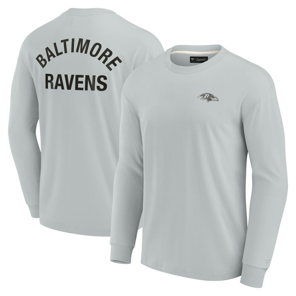 Baltimore Ravens Unisex Elements Super Soft Long Sleeve T-Shirt Gray