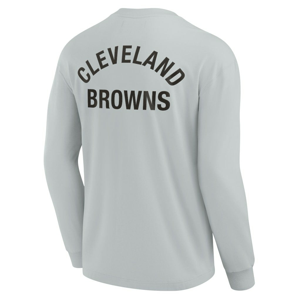 Cleveland Browns Unisex Elements Super Soft Long Sleeve T-Shirt Gray