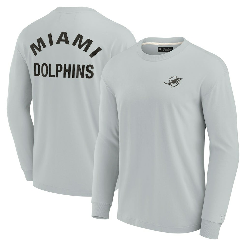 Miami Dolphins Unisex Elements Super Soft Long Sleeve T-Shirt Gray