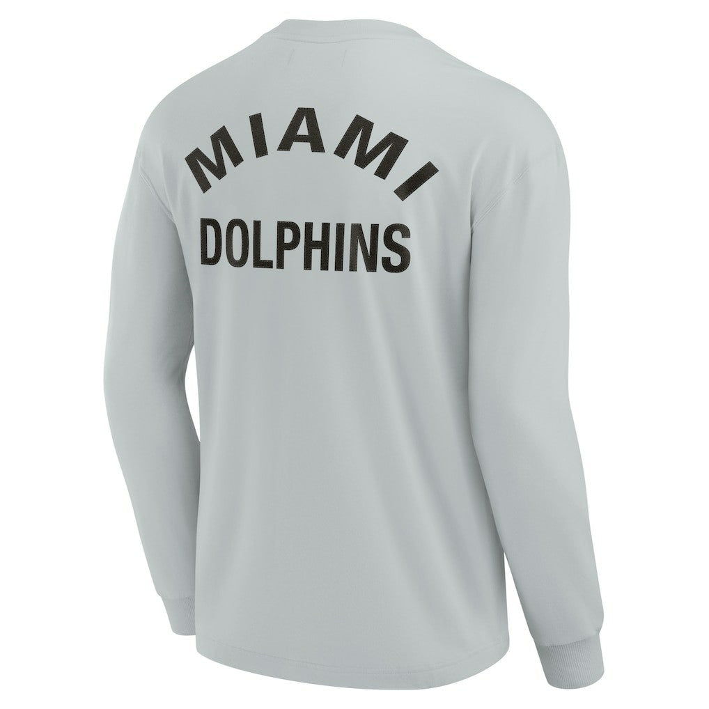 Miami Dolphins Unisex Elements Super Soft Long Sleeve T-Shirt Gray