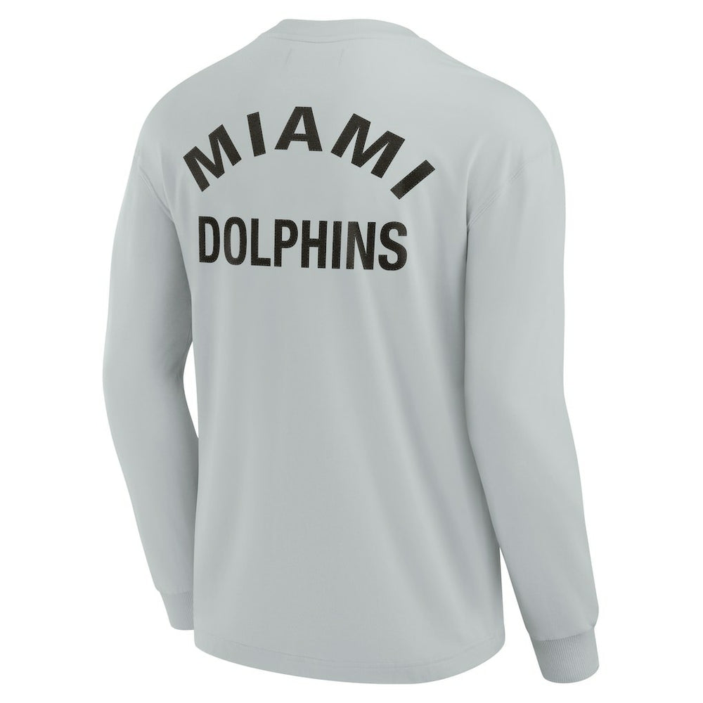 Miami Dolphins Unisex Elements Super Soft Long Sleeve T-Shirt Gray