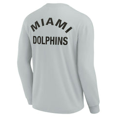 Miami Dolphins Unisex Elements Super Soft Long Sleeve T-Shirt Gray