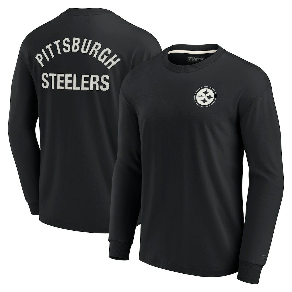 Pittsburgh Steelers Unisex Elements Super Soft Long Sleeve T-Shirt Black