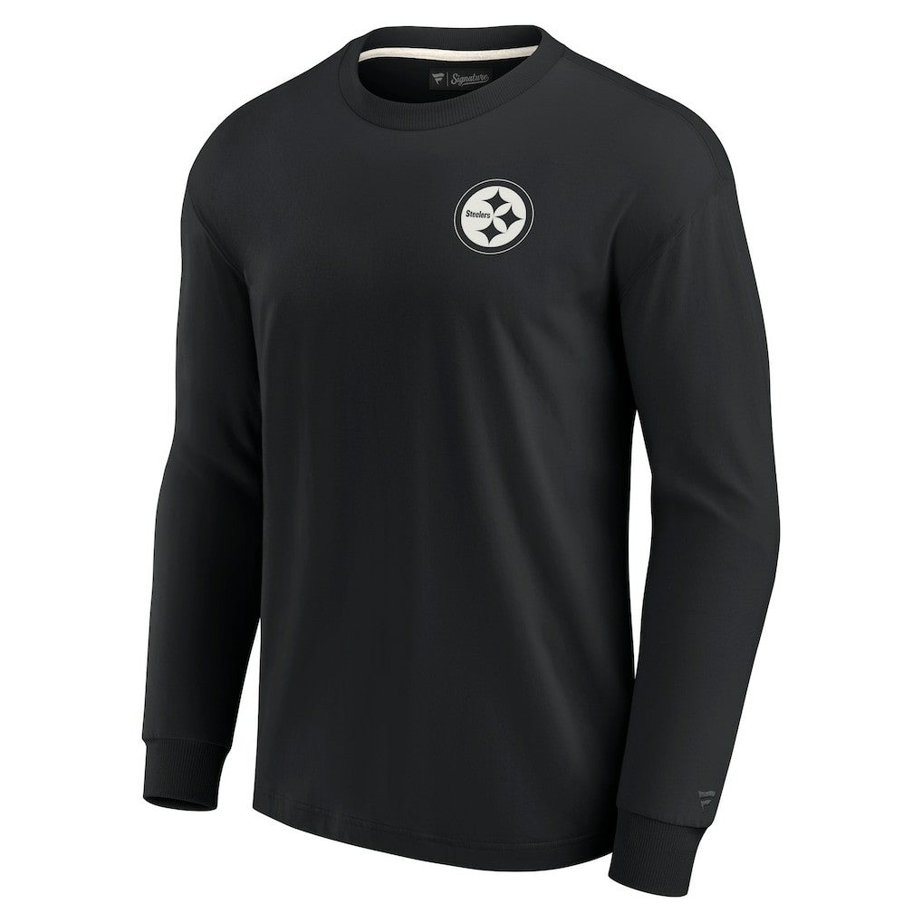 Pittsburgh Steelers Unisex Elements Super Soft Long Sleeve T-Shirt Black