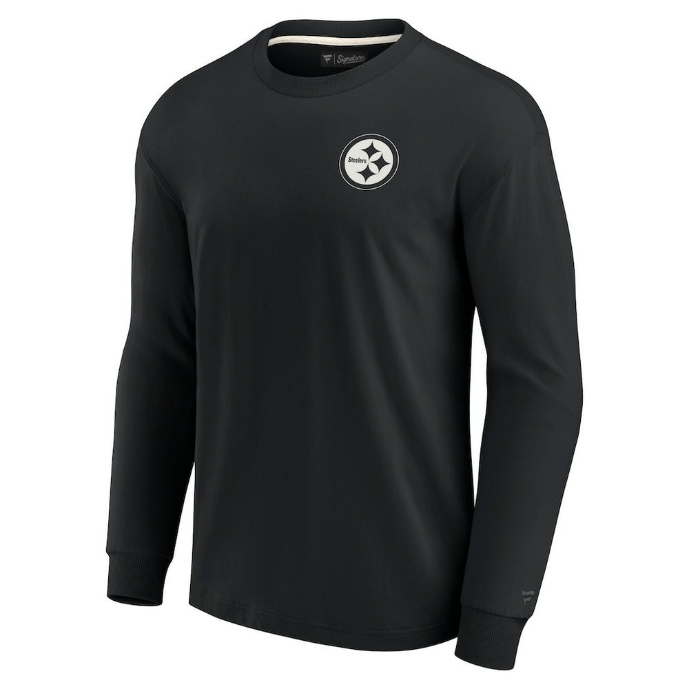 Pittsburgh Steelers Unisex Elements Super Soft Long Sleeve T-Shirt Black