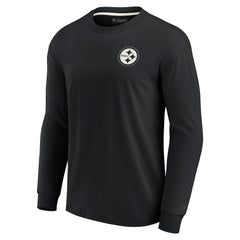 Pittsburgh Steelers Unisex Elements Super Soft Long Sleeve T-Shirt Black