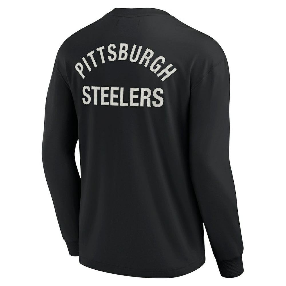 Pittsburgh Steelers Unisex Elements Super Soft Long Sleeve T-Shirt Black