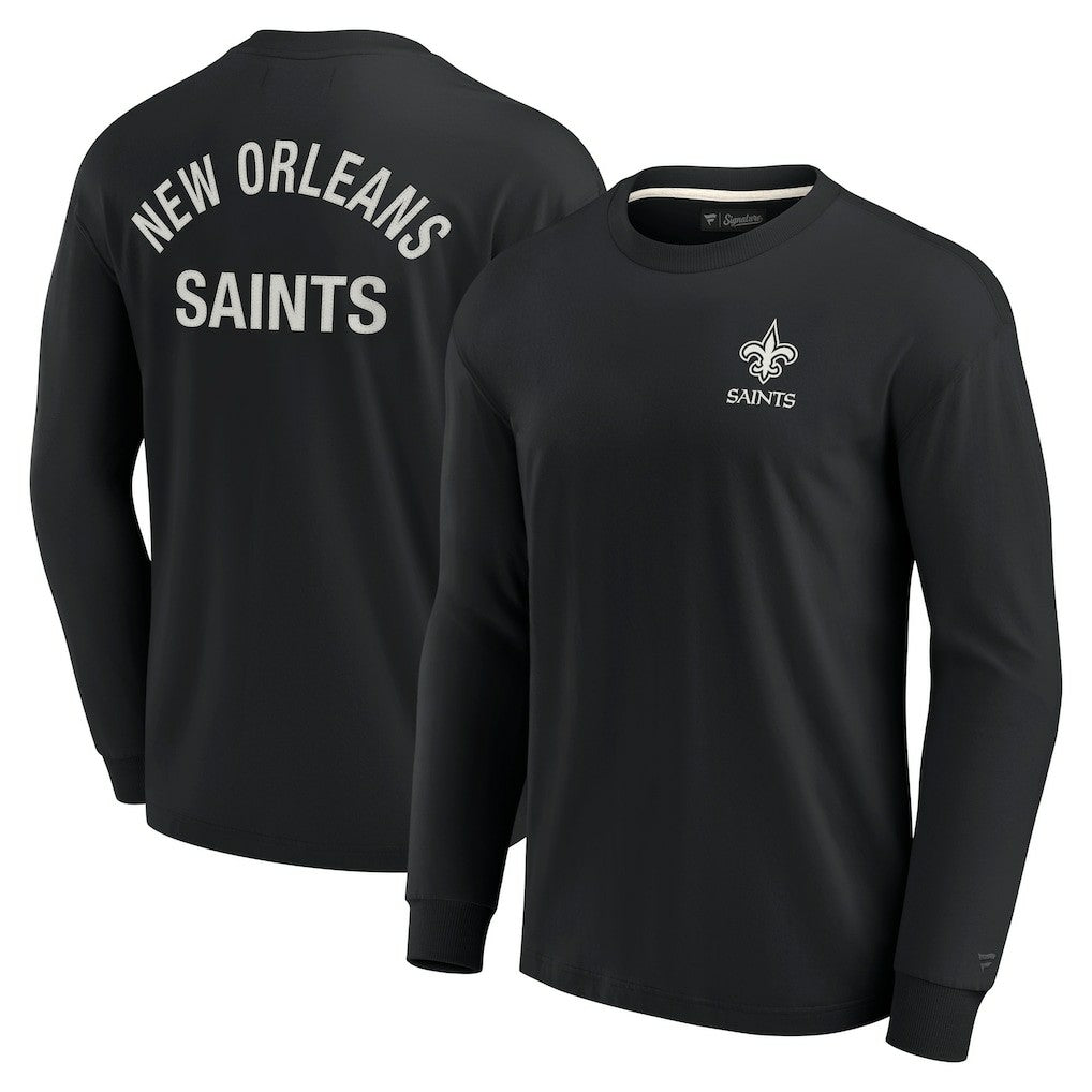 New Orleans Saints Unisex Elements Super Soft Long Sleeve T-Shirt Black