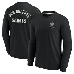 New Orleans Saints Unisex Elements Super Soft Long Sleeve T-Shirt Black