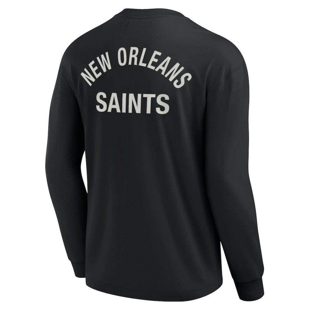 New Orleans Saints Unisex Elements Super Soft Long Sleeve T-Shirt Black