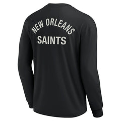 New Orleans Saints Unisex Elements Super Soft Long Sleeve T-Shirt Black