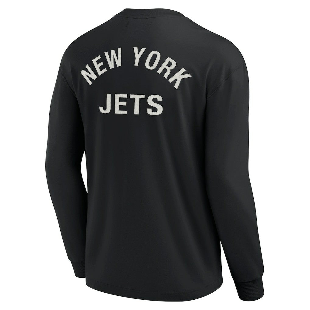 New York Jets Unisex Elements Super Soft Long Sleeve T-Shirt Black
