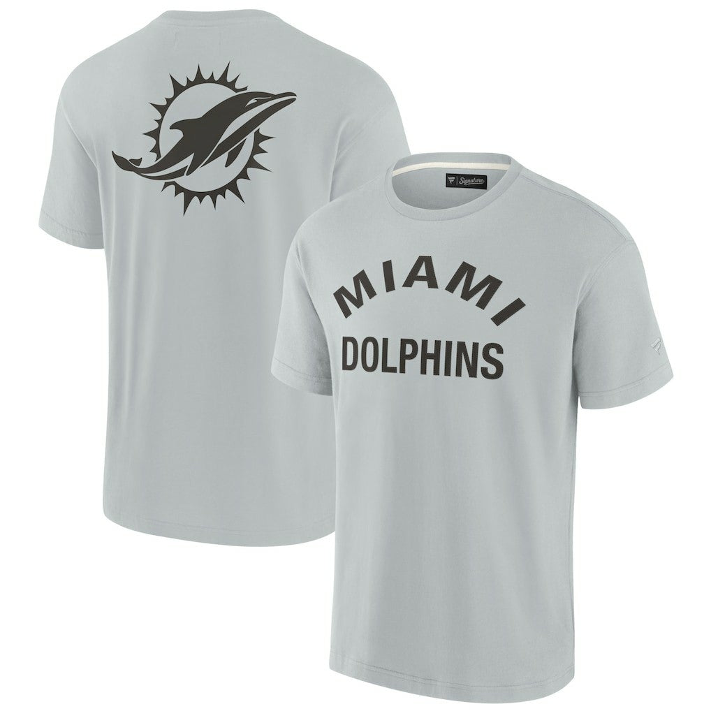 Miami Dolphins Unisex Elements Super Soft Short Sleeve T-Shirt Gray
