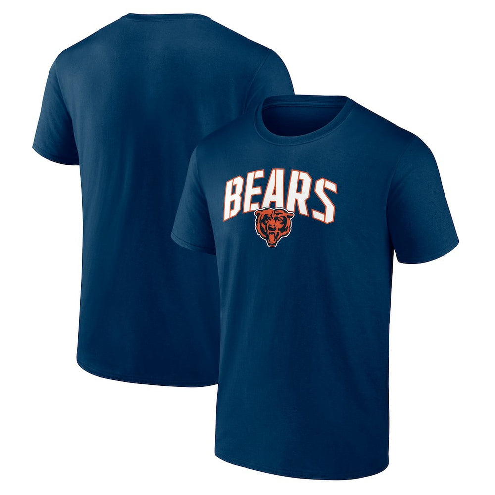 Chicago Bears Arched Kicker Stencil T-Shirt Navy