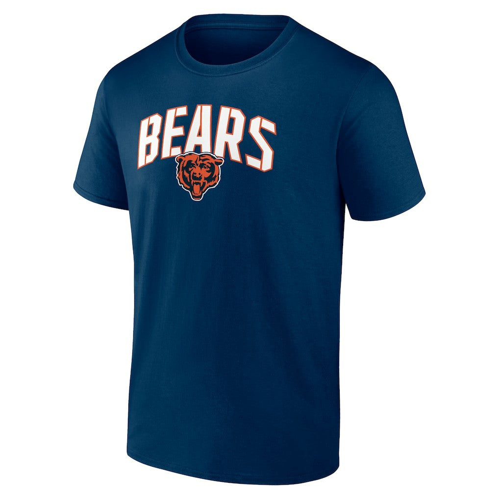 Chicago Bears Arched Kicker Stencil T-Shirt Navy