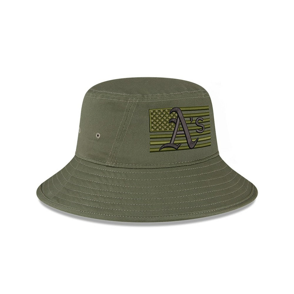 Athletics New Era 2023 Armed Forces Day Bucket Hat - Green Hats