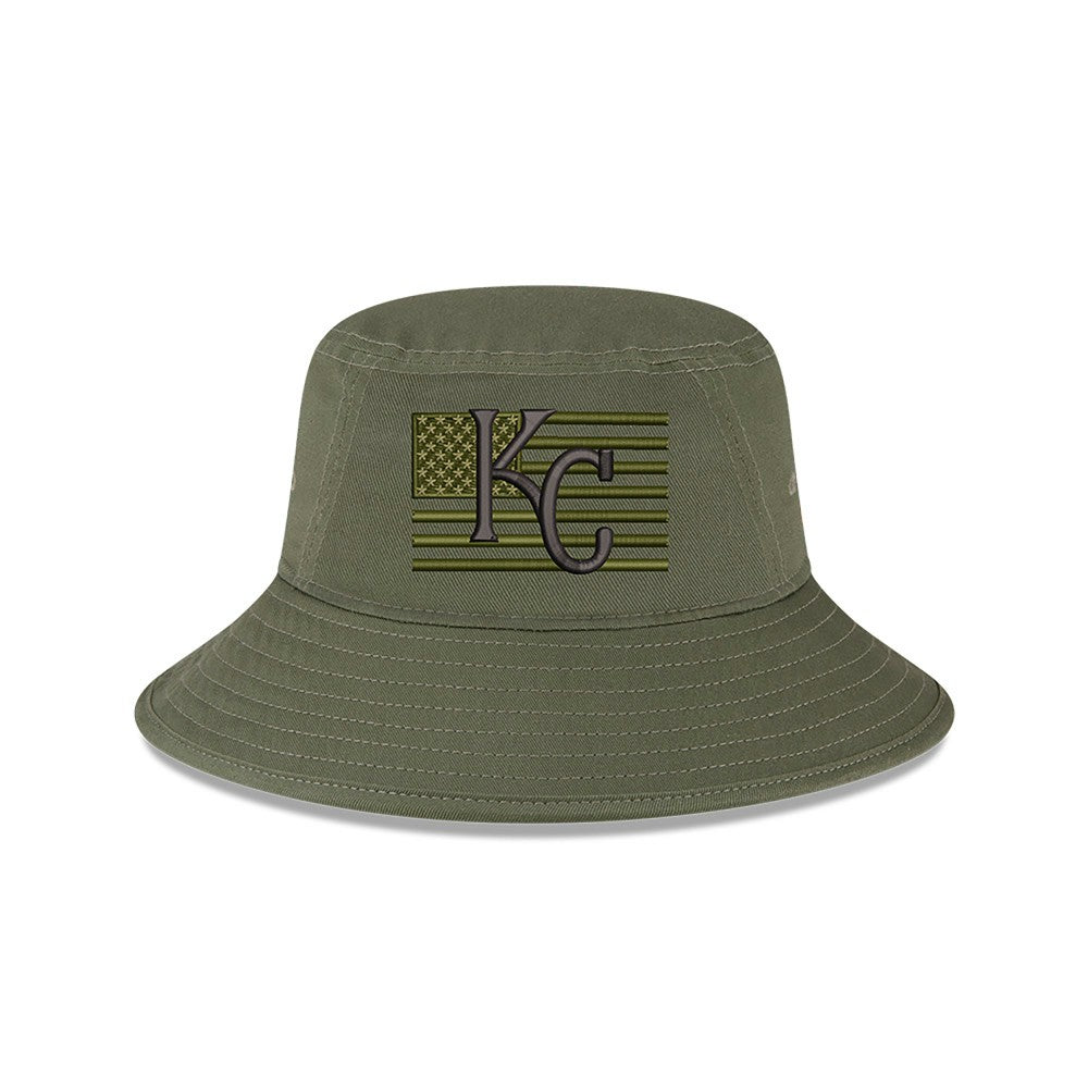 Kansas City Royals New Era 2023 Armed Forces Day Bucket Hat - Green Hats
