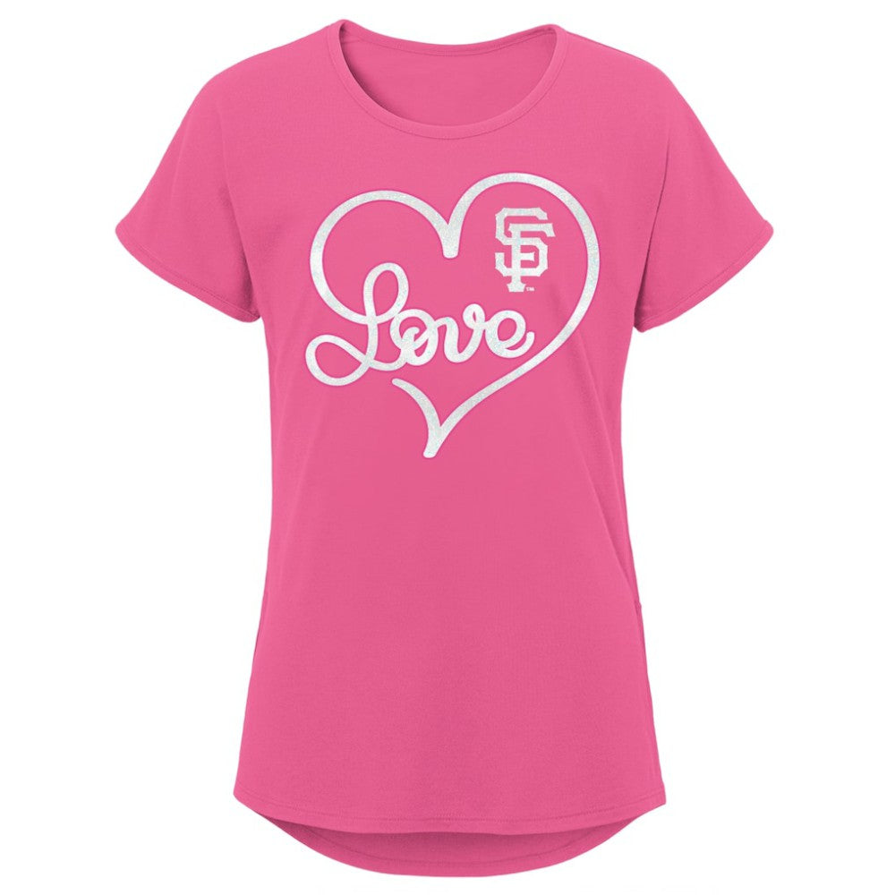 San Francisco Giants Girls Youth Lovely T-Shirt - Pink T-shirts