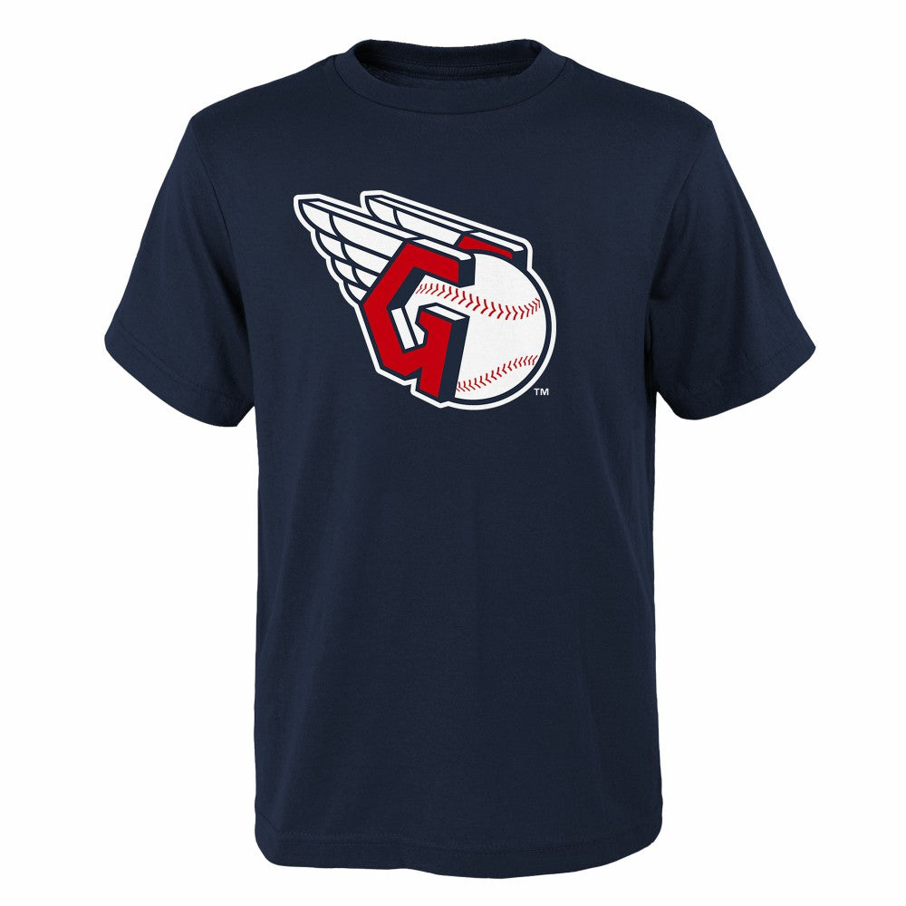 Cleveland Guardians Youth Logo Primary Team T-Shirt - Navy T-shirts