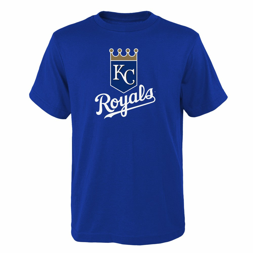 Kansas City Royals Youth Logo Primary Team T-Shirt - Royal T-shirts