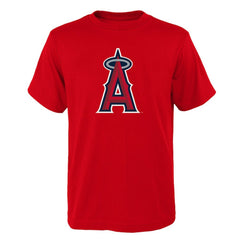Los Angeles Angels Youth Logo Primary Team T-Shirt - Red T-shirts