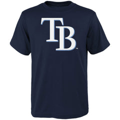 Tampa Bay Rays Youth Logo Primary Team T-Shirt - Navy T-shirts