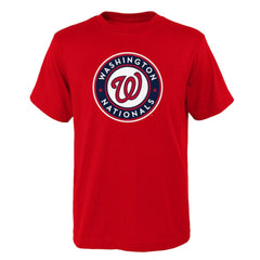Washington Nationals Youth Logo Primary Team T-Shirt - Red T-shirts