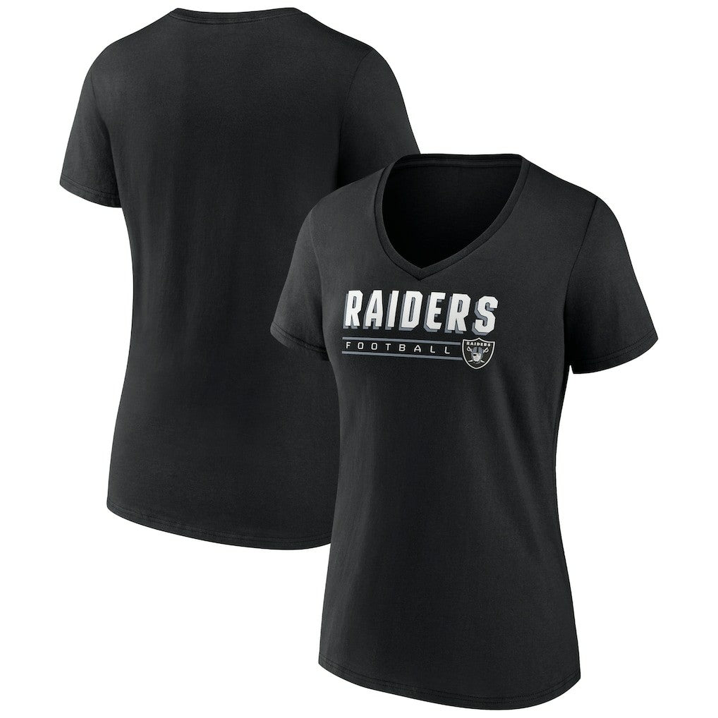 Las Vegas Raiders Women's Primary Play V-Neck T-Shirt Black